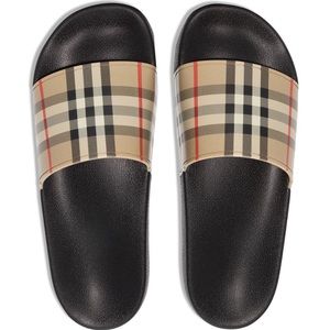 Burberry Check Print Slides